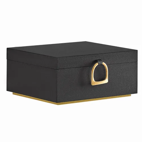 SONGMICS Schmuckkasten mit Griff, 2 Ebenen - Schmuckkästen mit flexiblem Schmucktablett, ideal zur stilvollen Aufbewahrung und Organisation von Schmuck, elegant in Schwarz.