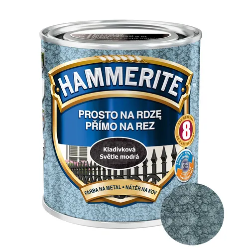 Hammerite Direkt auf Rost Hammer gehämmert 0,25 l, Silbergrau