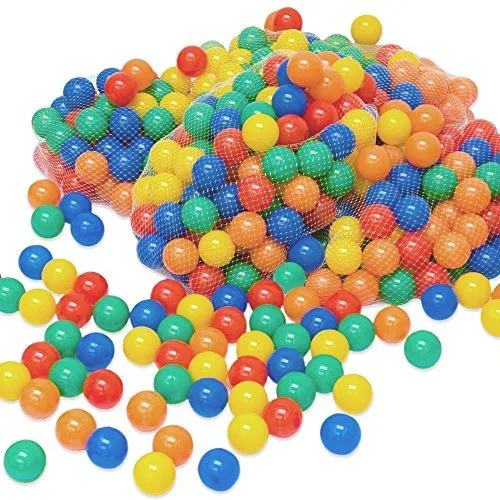 LittleTom 1000 Bälle für Bällebad - 6cm Plastik Bälle Kinder Spielbälle - Babyball zum Greifen - Plastikbälle für Bällchenbad Hüpfburg Bällepool Baby Spielzeug Set für Trampolin Spielzelt Laufstall