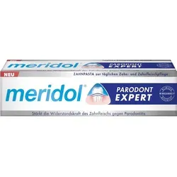 Meridol Parodont-Expert Zahnpasta 75 ML - Zahnpflegeartikel, stärkt die Widerstandskraft des Zahnfleisches gegen Parodontitis mit klinisch geprüfter Wirkformel und höherer Konzentration antibakterieller Inhaltsstoffe.