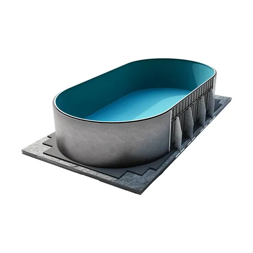 conZero Komplett Set oval 350x700x135cm Hartschaum Verschalung Pool - Innovatives Poolbau-System ohne Beton für Ovalformbecken, schnelle Montage in wenigen Stunden, ideal für schwer zugängliche Gärten.