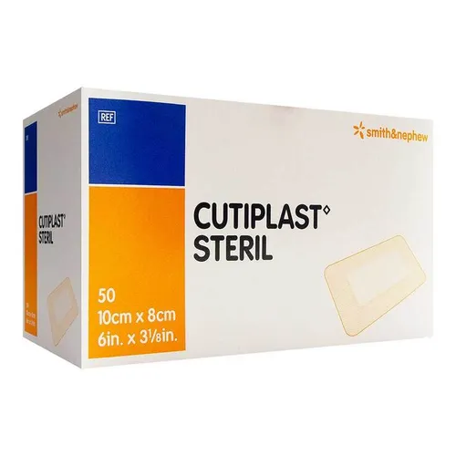 Cutiplast steril Wundverband 8x10 cm - 50 St - Arzneimittel für optimale Wundversorgung, hautfreundlich und atmungsaktiv für schnelle Heilung.