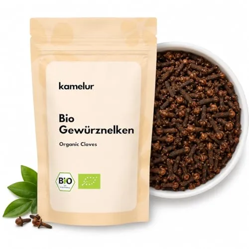 Kamelur Bio Nelken ganz 500 g – Aromatische Gewürznelken in Bio-Qualität, intensiv & würzig, ohne Zusätze, ideal für Lebkuchen, Punsch & Glühwein