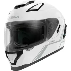 SENA Integralhelm STRYKER weiß smart mit Bluetooth 5 Headset - Motorradhelm mit integriertem Bluetooth 5 Headset, ECE-zugelassen und ideal für sicheres Fahren mit Kommunikation.