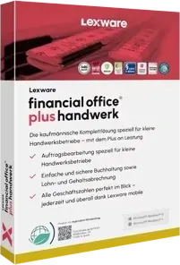 Lexware financial office plus handwerk 2026 - Abo Software - Office-Software für kleine Handwerksbetriebe, bietet eine umfassende kaufmännische Lösung zur Effizienzsteigerung in der Büroarbeit.