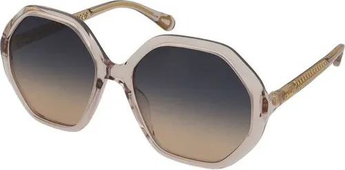 Chloé CC0004S TEENS Jugend-Sonnenbrille Vollrand Mehreckig Kunststoff-Gestell, transparent