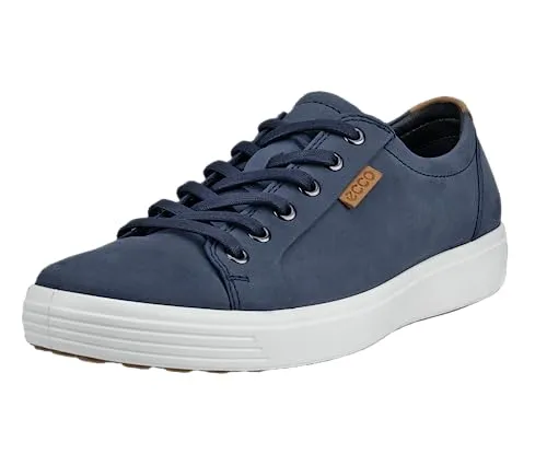 ECCO Sneaker Mens Soft 7 – Premium-Leder Herren Sneaker in Marineblau - Sneaker aus hochwertigem Premium-Leder mit ECCO Comfort Fibre System für den ganzen Tag Komfort und frische Füße. Stilvolles Design trifft auf skandinavische Gelassenheit.