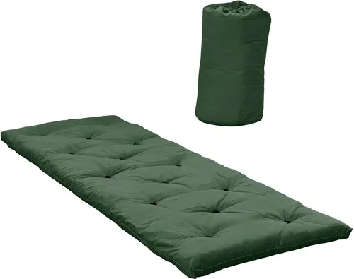Karup Design Futonmatratze, olivgrün, flexibel, 70x190 cm - Praktische Futonmatratze für Gäste, klappbar und einfach zu verstauen. Ideal für Übernachtungen und bietet hohen Komfort. Mit hochwertigem Baumwollbezug für eine angenehme Nachtruhe.