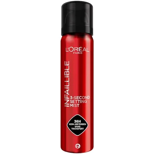 L'Oréal Paris Setting Spray - Make-up Fixierung für langanhaltenden Halt - Fixierspray für perfektes Make-up, sorgt für Transferfestigkeit und schnelles Fixieren, ideal für den ganzen Tag.