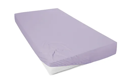 Hahn Spannbettlaken Jersey violett BL 120x200 cm lila Spannbetttuch