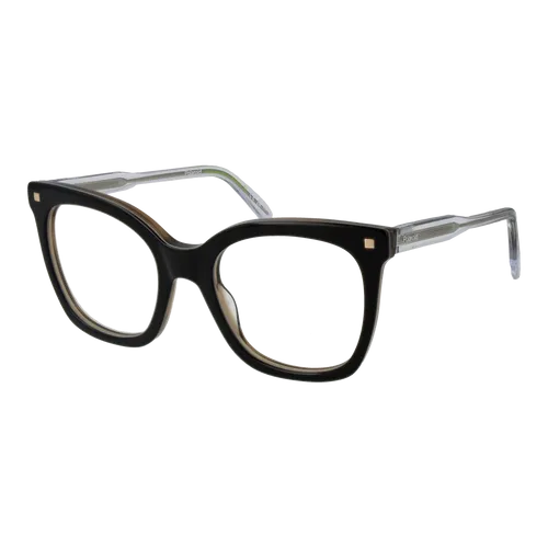 Polaroid PLD D507 0WM 51 Damen Brillenfassung Schwarz - Damen Brillenfassung im trendigen quadratischen Stil aus hochwertigem Azetat, inklusive Original-Etui, ideal für einen modischen Look.