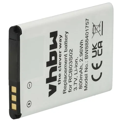 vhbw Akku Ersatz für Swisstone RCB03S02 für Handy Smartphone Senioren Telefon (800mAh, 3,7V, Li-Ion)