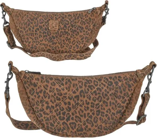 Bear Design Crossbody Bag CALLISTO PELLE - Panther Leoprint - Umhängetasche aus hochwertigem Leder, weich und geschmeidig durch besondere Wachsbehandlung. Mit verstellbarem Schultergurt für individuellen Tragekomfort und stilvollem Leo-Print.