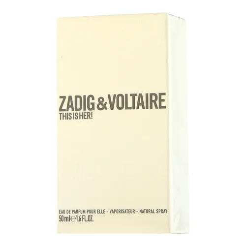 Zadig & Voltaire This Is Her! Edp Spray 50 ml - Damendüfte mit verführerischen Noten von Silkwood Blossom und Vanille, ideal für selbstbewusste Frauen, die ihren einzigartigen Stil unterstreichen möchten.