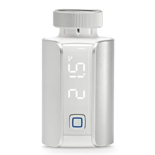 Homematic IP Smart Home Heizkörperthermostat – Evo, Silber - Programmierbare Thermostate für Zuhause, sparen Sie bis zu 33 % Heizkosten mit intelligenten Temperaturverläufen und smarter Steuerung per App oder Sprachassistenten.