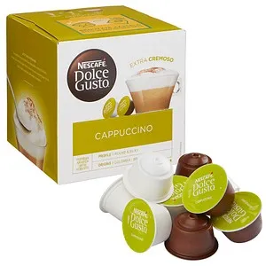 NESCAFÉ DOLCE GUSTO CAPPUCCINO Kaffeekapseln - 8 Portionen - Kaffee-Kategorie mit aromatischem Kaffee und cremiger Milch. Genießen Sie eine italienische Auszeit mit 8 köstlichen Tassen Cappuccino!