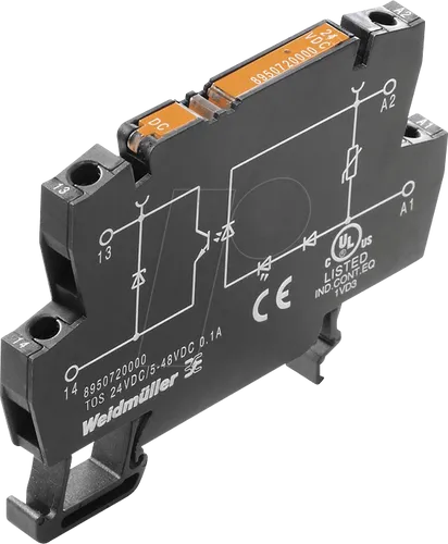 TOS 24-230 0,1A - Halbleiterrelais 1 NO - Halbleiter-Relais mit kompakter 6 mm Bauweise, ideal für industrielle Anwendungen mit Potentialtrennung und integrierter Schutzbeschaltung.