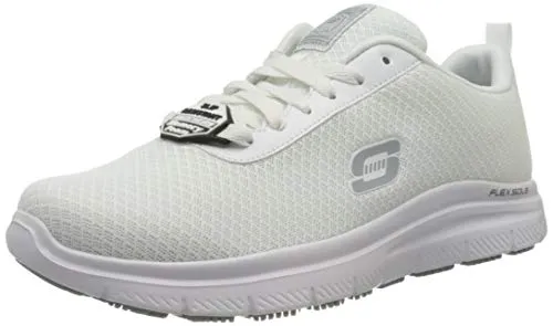 Skechers Herren Flex Advantage Sr Bendon Sneaker - Sportlicher Schnürsneaker mit rutschhemmender Sohle und stoßdämpfender FlexSole. Der atmungsaktive Mesh-Oberstoff sorgt für hohen Tragekomfort und Flexibilität.