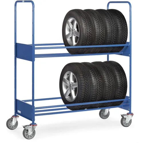 fetra Reifenwagen 4586 - Tragkraft 250 kg TPE-Reifen - Reifenwagen für bis zu 250 kg, mit robuster Stahlrohr-Konstruktion und TPE-Bereifung für optimale Mobilität und Langlebigkeit.