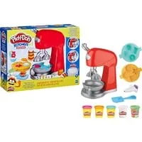 Play-Doh Kitchen Creations Super Küchenmaschine - Küchenspielzeug mit 5 bunten Knetdosen für kreative Kuchen- und Plätzchenkreationen, ideal für kleine Zuckerbäcker ab 3 Jahren
