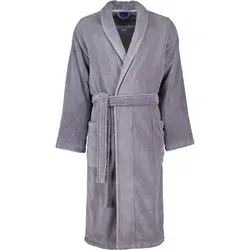 Villeroy & Boch Herrenbademantel 2522 Schalkragen Frottier - Herren-Bademantel aus 100% Baumwolle in elegantem Grau, bietet hohen Tragekomfort und eine luxuriöse Schalkragen-Optik.