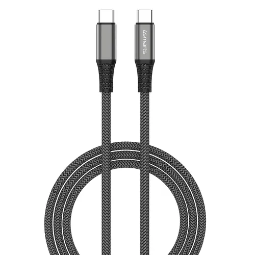 4smarts USB-C auf USB-C Kabel PremiumCord 100W 1,5m schwarz Strom- Ladekabel NEU