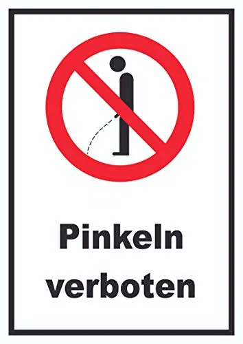 HB-Druck Pinkeln verboten Schild A4 (210x297mm)