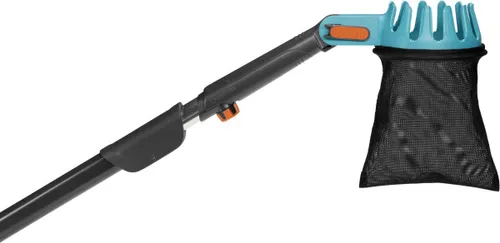Gardena Obstpflücker mit Teleskopstiel 210 - 390 cm - Obstpflücker mit verstellbarem Teleskopstiel für hohe Bäume, leicht und langlebig aus Aluminium, ideal für müheloses Ernten.