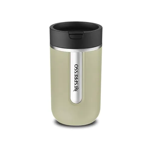 Nespresso Travel Mug Small Sage Green (300 ml) - Thermostassen & -becher, doppelwandig und aus 90% recyceltem Edelstahl für optimale Temperaturkontrolle unterwegs.
