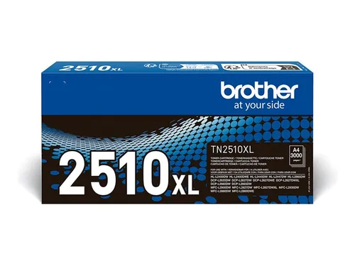 Brother Toner TN-2510XL schwarz - Original-Toner, hohe Kapazität für ca. 3.000 Seiten, ideal für DCP-L-Modelle und zuverlässige Druckqualität