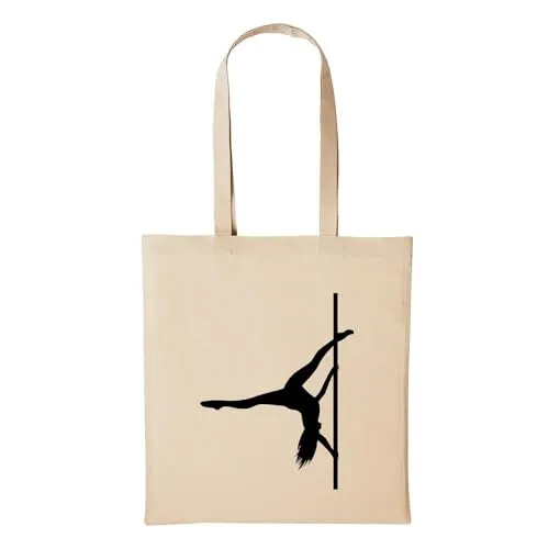 huuraa Baumwollbeutel SEXY Girl Striptease Poledance Geschenk Einkaufstasche Natural 10 Liter Baumwolle SEXY Girl Striptease Poledance Accessoire
