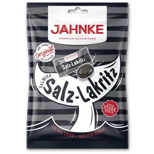 Jahnke Salz-Lakritz Bonbons 125g Beutel