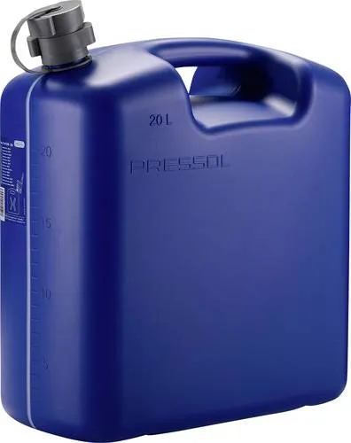 Pressol Benzinkanister AdBlue-Kanister 20L mit Auslaufrohr - Wasserbehälter für AdBlue, robust und schlagfest. Mit flexiblem Auslaufrohr und integrierter Entlüftung für müheloses Befüllen.