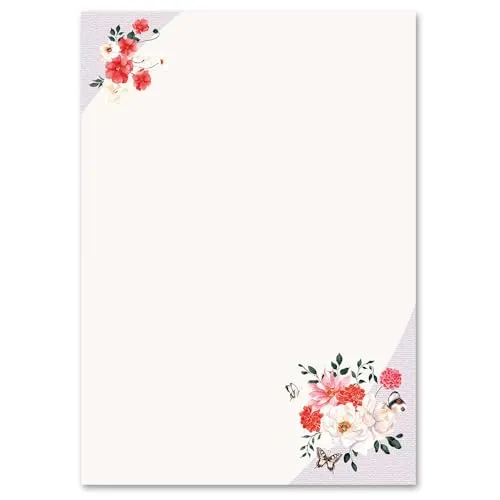 Blatt Briefpapier IM GARTEN - DIN A4 (210x297 mm), 90 g/m² - Einladung 20