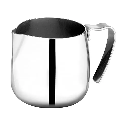 Motta Milch- und Sahnekännchen - 70 ml, aus hochwertigem rostfreien Edelstahl, ideal für Latte Art und elegante Tischpräsentation