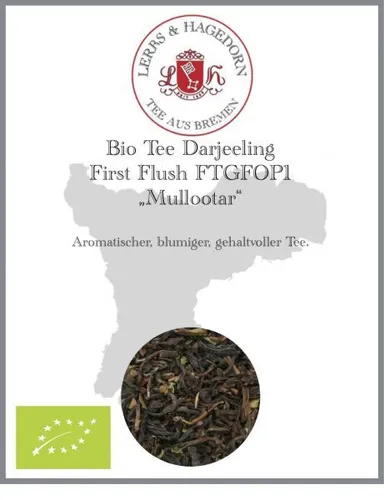 Bio Tee Darjeeling First Flush FTGFOP1 Mullootar 1kg
