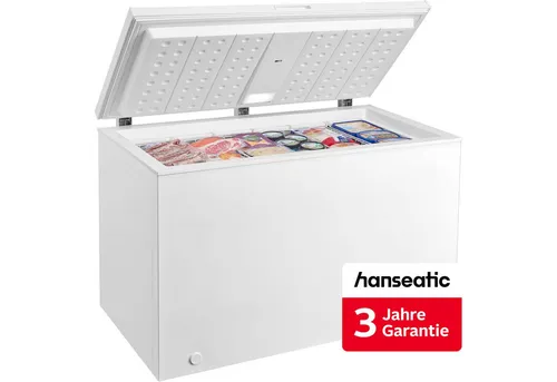 Hanseatic Gefriertruhe HGT128A - 300 l, energieeffizient mit A-Klasse, 4-Sterne-Gefrierfach und LED-Innenbeleuchtung