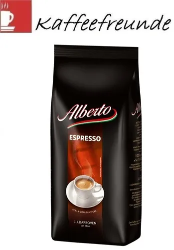 Kg Alberto ESPRESSO Bohnen 100% Arabica - Hochwertige 100% Arabica Kaffeebohnen, perfekt für aromatischen Espresso, in praktischer 4er Packung à 1 kg, ideal für Kaffeeliebhaber.