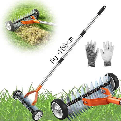 Grafner Rasenlüfter Walze - Effektiver Rasenbelüfter für Ihren Garten - Rasenlüfter mit 25 cm Walzendurchmesser, abriebfest und ergonomisch. Ideal für die Rasenpflege, sorgt für eine optimale Belüftung und gesundes Wachstum.