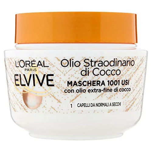 L 'Oréal Paris Elvive Pflege-Maske mit feinem Kokosöl für normales bis Würfel, 300 ml