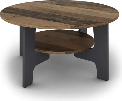 Couchtisch Jonny, braun, 80x42,5 cm - Moderner Couchtisch Jonny in braun mit zusätzlicher Ablageplatte. Ideal für Ihr Wohnzimmer, Maße: 80x42,5 cm. Hochwertige Materialien für Langlebigkeit.