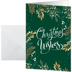 Weihnachtskarte A6 (A5) 250g 25+25 Stück Christmas wishes