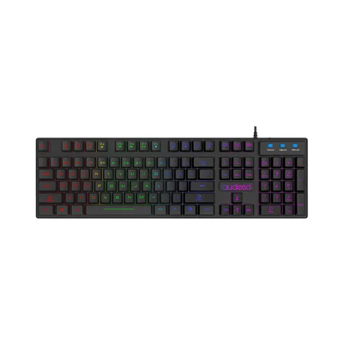 RGB LED Gaming QWERTZ Tastatur Schwarz USB Keyboard Beleuchtet Deutsches Layout