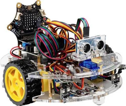 Joy-it Roboter Bausatz Calliope "JoyCar" - Roboter-Bausatz für Schulen, autonomes Fahren mit Sensoren und einfache Programmierung ohne Vorkenntnisse, ideal für Bildungsprojekte.