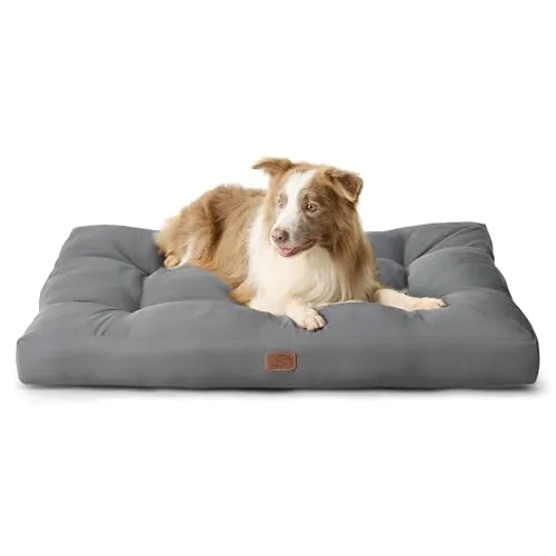 BEDSURE Waschbares Hundekissen XL – Wasserdichte Haustiermatte für große Hunde - Das BEDSURE Hundekissen (XL, 111x89x10cm, Grau) bietet Komfort und ist maschinenwaschbar. Ideal für große Hunde oder mehrere Haustiere, mit rutschfester Unterseite und abnehmbarem Bezug.