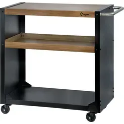 BBQ-Toro Grillwagen mit Holzoptik - Grillwagen für Outdoor-Küchen mit großer Ablagefläche von 85 x 50 cm, mobil dank 4 Rädern und Feststellbremsen für sicheren Stand.