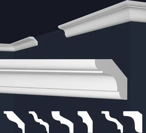 marbet design Stuckleiste E-24 - 40 Meter XPS Styropor, weiß - Deckenleisten für zeitlose Eleganz, aus leichtem und robustem XPS, feuchtigkeitsbeständig und einfach zu montieren. Verleihen Sie Ihrem Zuhause einen harmonischen Abschluss.