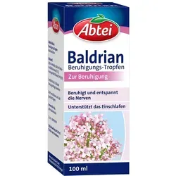 Abtei Baldrian Beruhigungstropfen - Arzneimittel zur natürlichen Beruhigung und Unterstützung beim Einschlafen, ideal für stressige Zeiten und zur Entspannung.