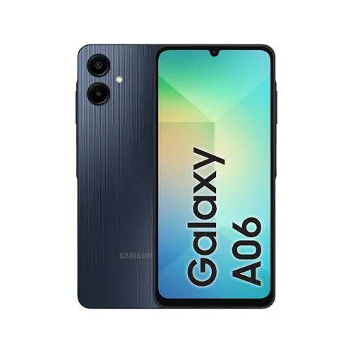 Samsung Galaxy A06 64GB/4GB RAM Dual-SIM schwarz - Simlockfreies Handy mit 50MP Kamera und 5.000mAh Akku für längere Nutzungsdauer - ideal für Gaming und Streaming.