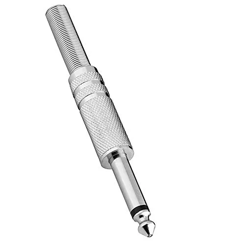 BestPlug 6,3mm Mono Audio Klinke Stecker Aux in Out Lötversion - Metallausführung